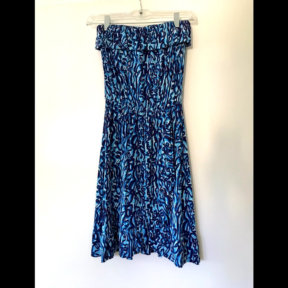 Lilly Pulitzer strapless jersey sun dress XS